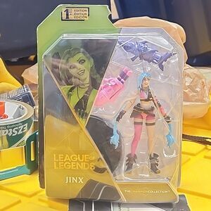 LEAGUE OF LEGENDS 1st EDITION CHAMPION COLLECTION JINX 4'' ACTION FIGURE READ